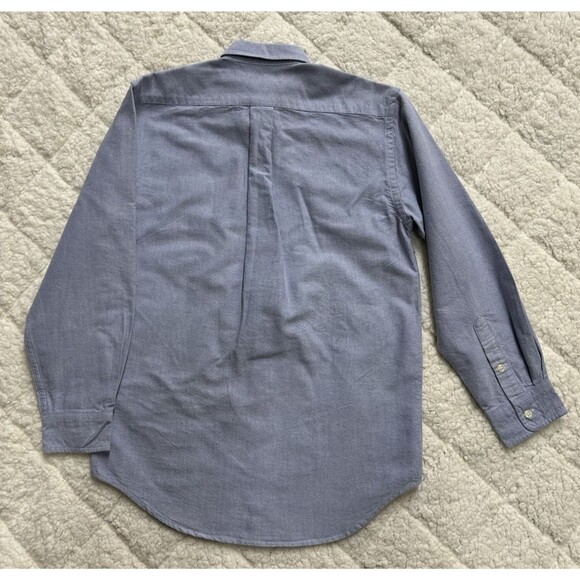 Ralph Lauren Polo boys size 14 button down long sleeve blue Oxford cotton shirt - Picture 6 of 10